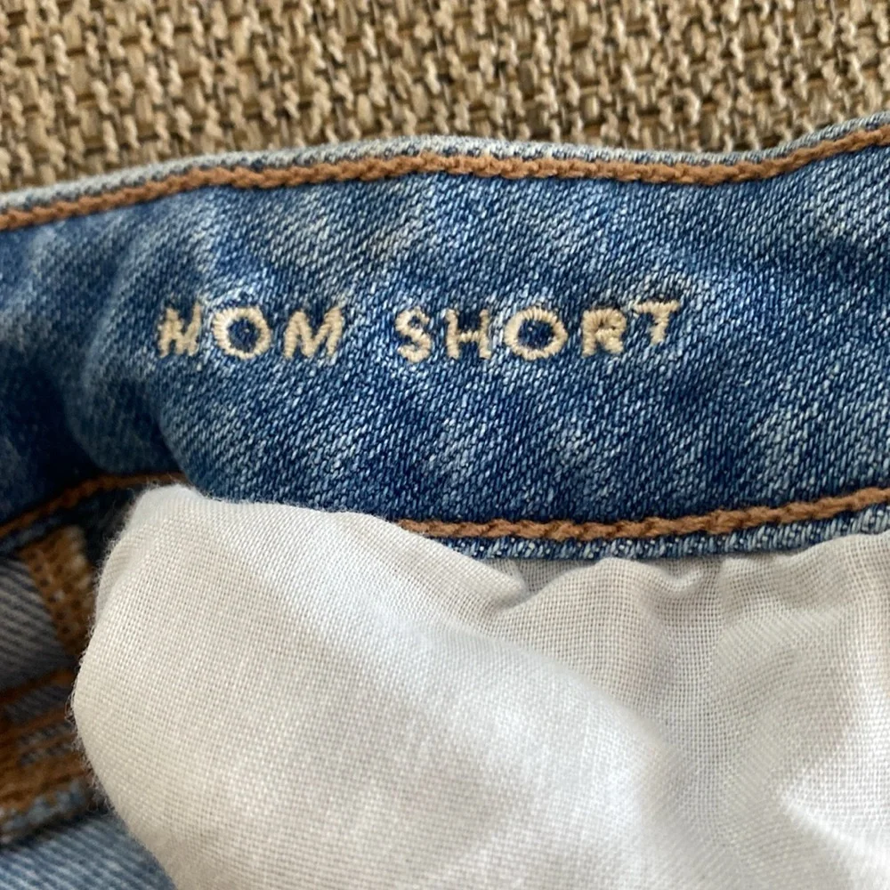 American Eagle Blue Denim Jean Shorts Sz 0 Mom Short